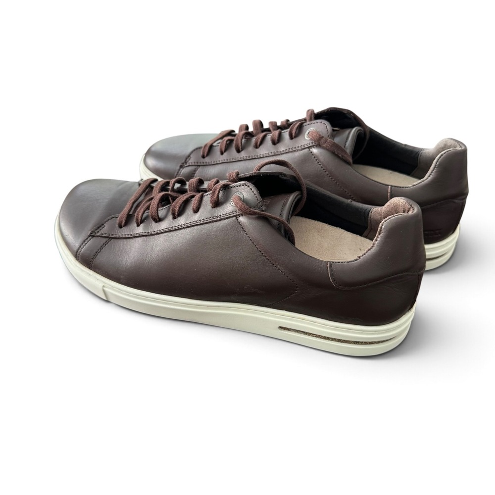 Birkenstock Bend Low Shoes Men 10 /43 Brown Leather Cork Trim Decon Lace Sneaker - Picture 6 of 12
